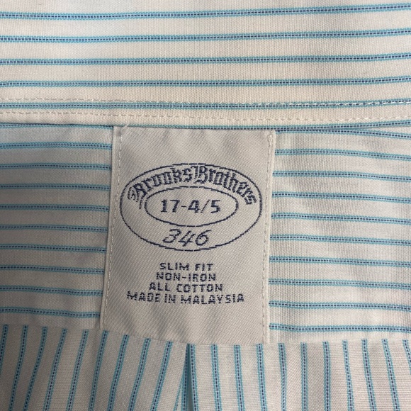 Brooks Brothers Slim Fit Long Sleeve Button Up Shirt Men’s 17-34/35 - Picture 3 of 3
